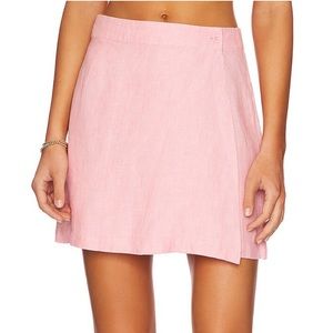 Onia Linen Wrap Skirt